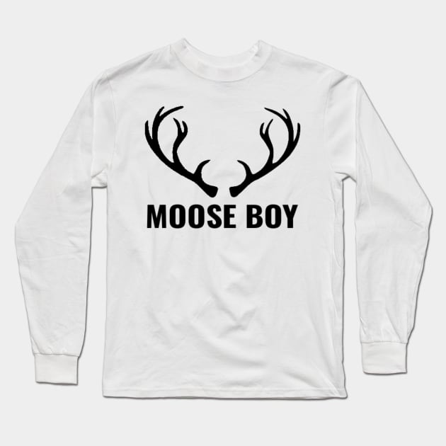 MOOSE BOY BLACK/RED/GREY/ORANGE Long Sleeve T-Shirt by PLANTONE